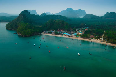 A fishing village by the sea.