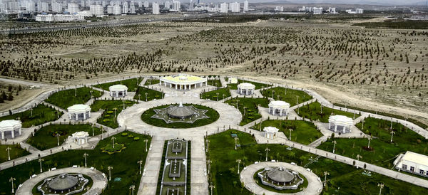 Aerial view of neutrality monument