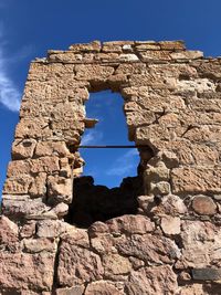 Low angle view of old ruins