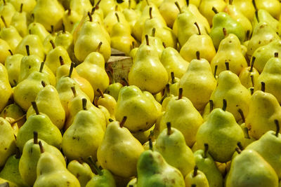 Full frame shot of pears