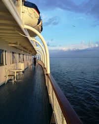 Man on sea against sky