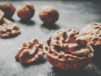 Close-up of cookies on table