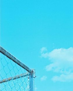 Low angle view of built structure against blue sky