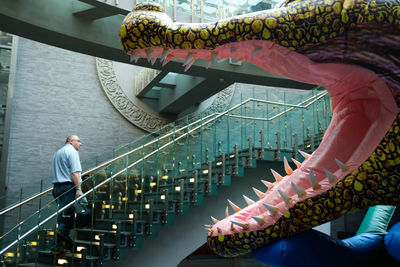 People standing on staircase