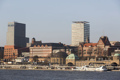 City view of hamburg, germany, daylight in springtime