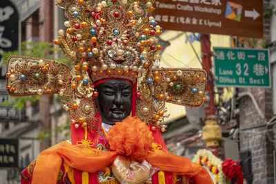 Close-up of statue