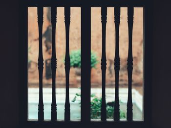 Close-up of window against sky