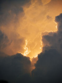 Low angle view of cloudy sky