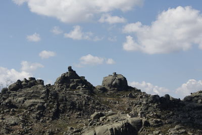 Low angle view of mountain against sky