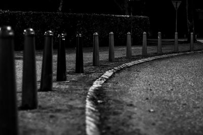 View of cemetery at night