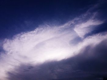 Low angle view of vapor trail in sky