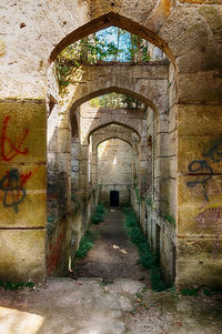 Archway of old building