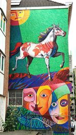 Multi colored sculpture