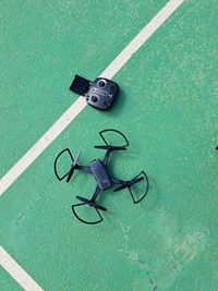 High angle view of a drone