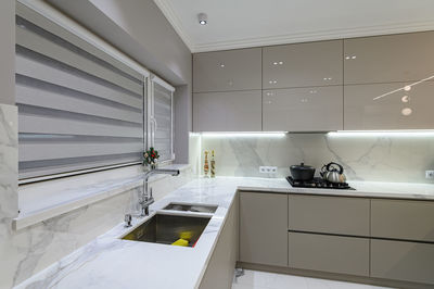 Empty kitchen in modern room