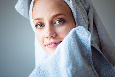 Close-up portrait of woman