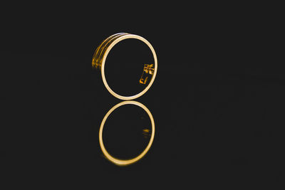 Close-up of object over black background