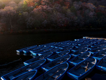 Empty seats in lake