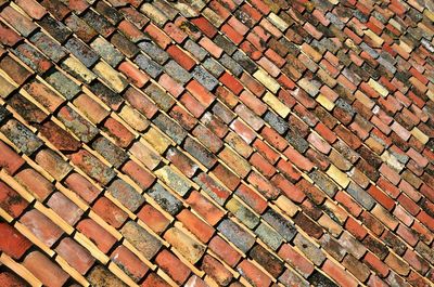 Full frame shot of roof tiles