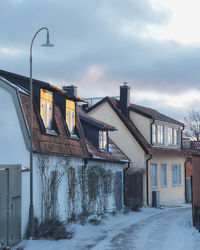 Bridge over river against sky