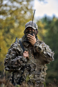 Teenage boy at hunting