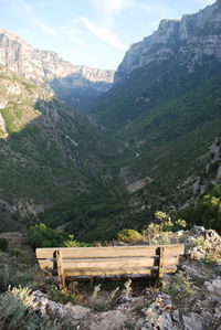 Scenic view of mountain range