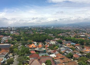 High angle view of city