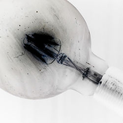 High angle view of light bulb on table