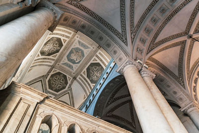 Low angle view of ornate ceiling of building