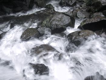 Close-up of waterfall