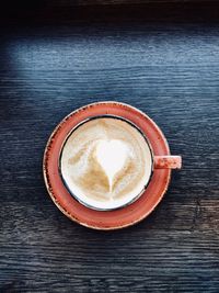 Directly above shot of coffee on table