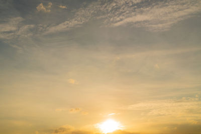 Low angle view of sky during sunset