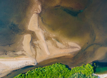 High angle view of beach