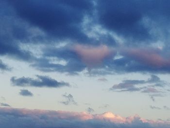 Low angle view of sky during sunset
