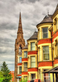 Low angle view of buildings against sky