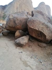 Close-up of stack of rocks