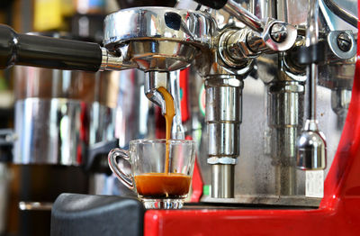 Close-up of tea in cafe