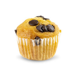Close-up of cake against white background