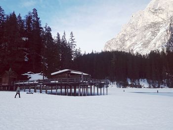 Scenic view of snow covered landscape