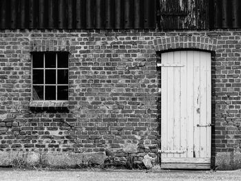 Window on brick wall