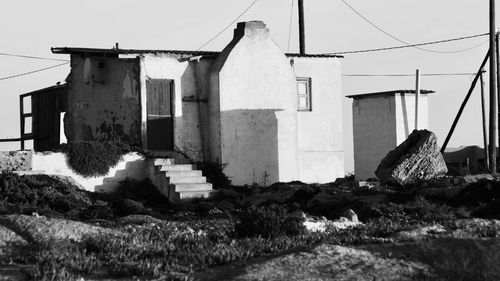 Exterior of houses against sky