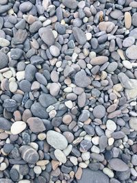 Full frame shot of pebbles on beach