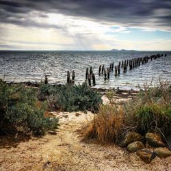 Scenic view of sea against sky