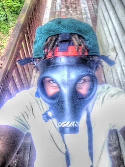 Smoking dope thru a gas mask