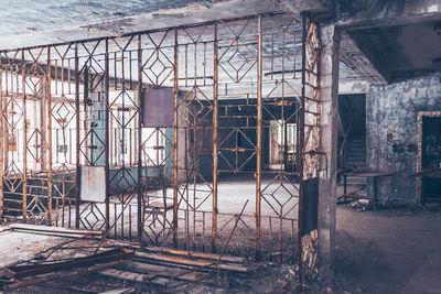 Interior of abandoned building