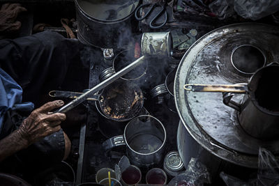 Man working in container