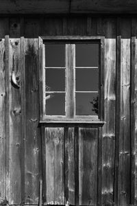 Closed wooden door