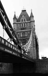 Low angle view of bridge against sky