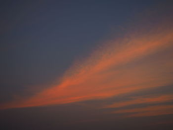 Low angle view of sky during sunset