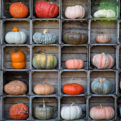 Full frame shot of pumpkins